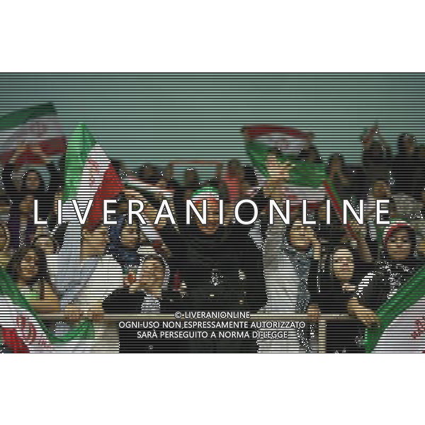 (110929) TEHRAN, Sept. 29, 2011 () Supporters of Iran cheer for the team during the semifinal between Iran and South Korea at the 16th Asian Men\'s Volleyball Championship in Tehran, Iran, Sept. 28, 2011. Iran won 3 1 to advance to the final. (/Ahmad Halabisaz) / Tehran, Iran , Campionato maschile di Volley - AG. ALDO LIVERANI SAS- ITALY ONLY *** Local Caption *** .