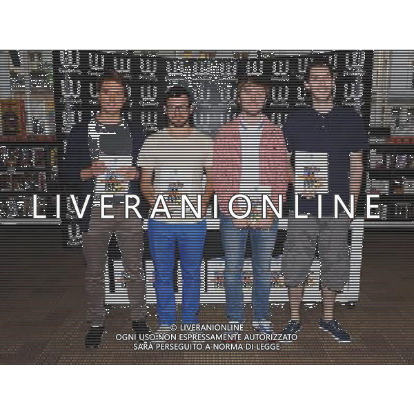 Stars from the E4 award-winning comedy series, Joe Thomas, Simon Bird, James Buckley and Blake Harrison, sign copies of The Inbetweeners Yearbook, Waterstones Piccadilly, London. 29th September 2011 © Paul Treadway /AG. ALDO LIVERANI SAS- ITALY ONLY *** Local Caption *** .