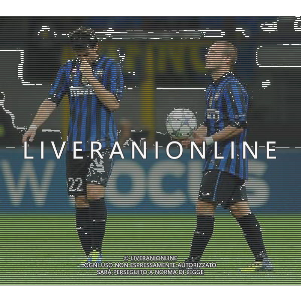 UEFA Champions League 2011/2012 Gruppo B Milano - 14.09.2011 Inter-Trabzonspor Nella Foto:delusione sneijder milito /Ph.Vitez-Ag. Aldo Liverani