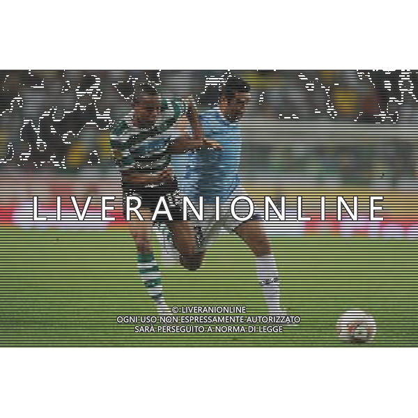 20110929: LISBON, PORTUGAL -Sporting Lisbon vs Lazio: Europe League 2011/2012. In photo: Andre Carrillo PHOTO: Alexandre Pona/CITYFILES LIGA EUROPY SEZON 2011/2012 PILKA NOZNA SPORTING LIZBONA vs LAZIO RZYM FOT. cityfiles/NEWSPIX.PL /AG ALDO LIVERANI SAS EUROPA LEAGUE SPORTING LISBONA LAZIO ITALY ONLY *** Local Caption *** .