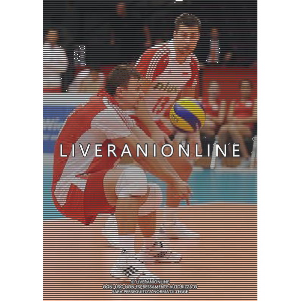 17.09.2011 WIEDEN VIENNA SIATKOWKA MEZCZYZN MISTRZOSTWA EUROPY W SIATKOWCE MEZCZYZN AUSTRIA CZECHY 2011 CEV MEN VOLLEYBALL EUROPEAN CHAMPIONSHIP SPOTKANIE BARAZOWE WLOCHY - POLSKA ITALY VS. POLAND QUARTER FINAL GAME N/Z KRZYSZTOF IGNACZAK MICHAL KUBIAK FOT LUKASZ LASKOWSKI / PRESSFOCUS NEWSPIXPL --- Newspix.pl AG ALDO LIVERANI S A S ONLY ITALY *** Local Caption *** www.newspix.pl mail us: info@newspix.pl call us: 0048 022 23 22 222 --- Polish Picture Agency by Ringier Axel Springer Poland