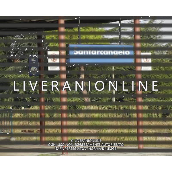 SANTARCANGELO DI ROMAGNA RIMINI SETTEMBRE 2011 NELLA FOTO LA STAZIONE FERROVIARIA AG ALDO LIVERANI S A S