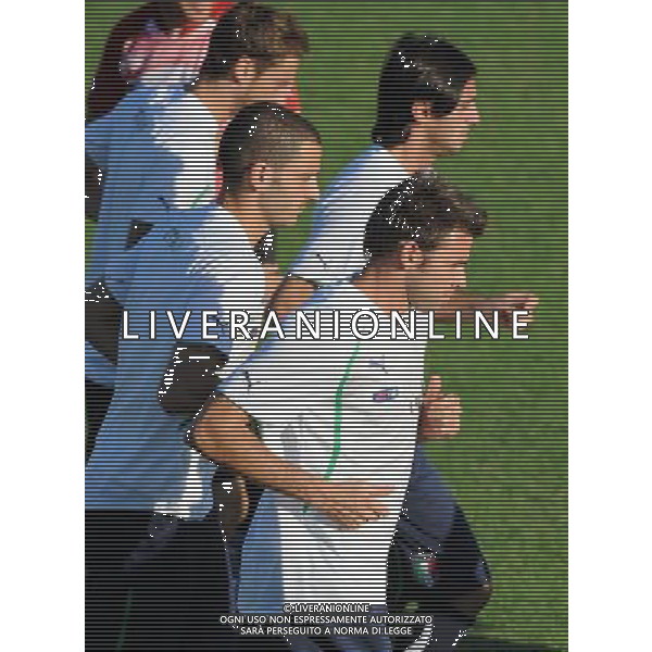 Raduno Nazionale Italiana a Coverciano Firenze - 03.10.2011 Allenamento Nella Foto:barzagli bonucci aquilani /Ph.Vitez-Ag. Aldo Liverani