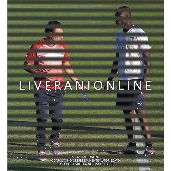 Raduno Nazionale Italiana a Coverciano Firenze - 03.10.2011 Allenamento Nella Foto:balotelli-prandelli /Ph.Vitez-Ag. Aldo Liverani