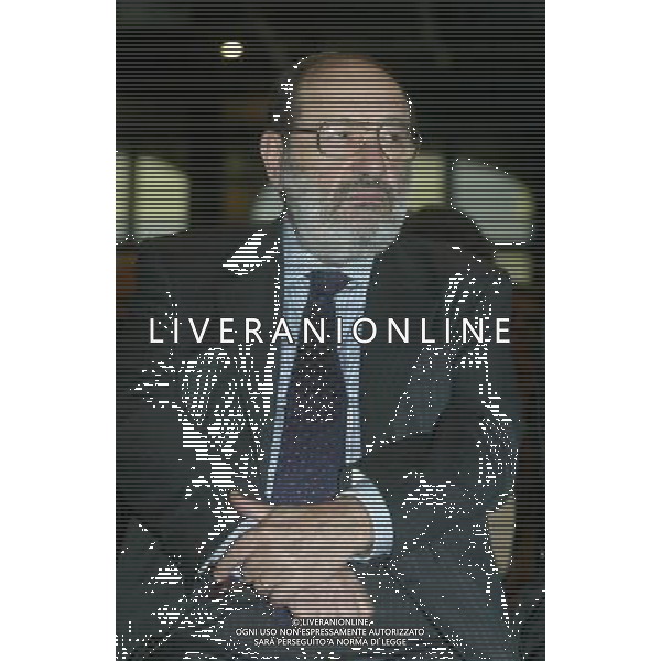 MILANO 4/5/2004 SPAZIO KRIZIA VIA MANIN, 21 INCONTRO CON GIOVANNI SARTORI IN OCCASIONE DELLA PUBBLICAZIONE DEL SUO LIBRO: -MALA TEMPORA- NELLA FOTO UMBERTO ECO FOTO MARIO ROMANO/AG ALDO LIVERANI