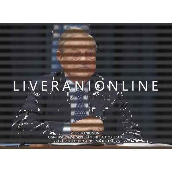 Press conference for the United Nations Press Corps entitled, \'Millennium Villages, on Track to Reach 2015 Goals, Announce Major New Donor Commitments\' George Soros, Founder and Chairman of the Open Society Foundation © Dennis Van Tine - LFI - PHOTOSHOT - AG. ALDO LIVERANI SAS ITALY ONLY