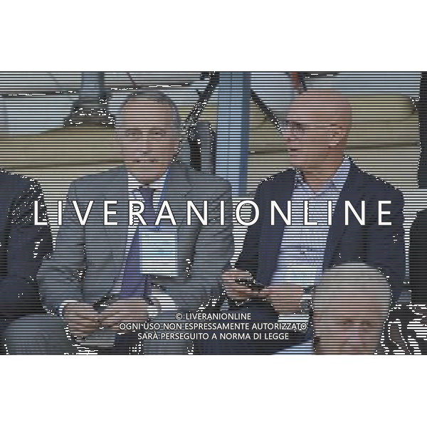 Rieti - 11/10/2011 - Stadio Centro d Italia-Manlio Scopigno - Qualificazioni Europeo Under 21 - Italia vs Turchia - nella foto: Giancarlo Abete ed Arrigo Sacchi Â© Fabrizio Corradetti - Ag. Aldo Liverani sas