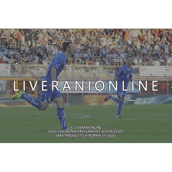 Rieti - 11/10/2011 - Stadio Centro d Italia-Manlio Scopigno - Qualificazioni Europeo Under 21 - Italia vs Turchia - nella foto: l\'esultanza di mattia destro Â© Fabrizio Corradetti - Ag. Aldo Liverani sas