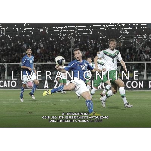 Qualificazioni ai Campionati Europei UEFA EURO 2012 Gruppo C Pescara - 11.10.2011 Italia-Irlanda del Nord Nella Foto:cassano antonio gol /Ph.Vitez-Ag. Aldo Liverani