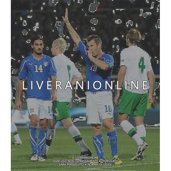 Qualificazioni ai Campionati Europei UEFA EURO 2012 Gruppo C Pescara - 11.10.2011 Italia-Irlanda del Nord Nella Foto: esultanza di cassano antonio dopo il gol /Ph.Vitez-Ag. Aldo Liverani