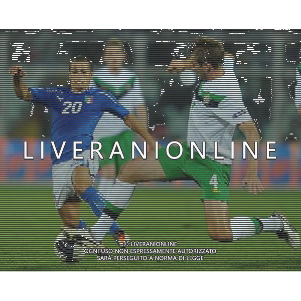 Qualificazioni ai Campionati Europei UEFA EURO 2012 Gruppo C Pescara - 11.10.2011 Italia-Irlanda del Nord Nella Foto: sebastian giovinco-mc auley /Ph.Vitez-Ag. Aldo Liverani