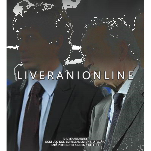 Qualificazioni ai Campionati Europei UEFA EURO 2012 Gruppo C Pescara - 11.10.2011 Italia-Irlanda del Nord Nella Foto:Giancarlo Abete-Demetrio Albertini /Ph.Vitez-Ag. Aldo Liverani