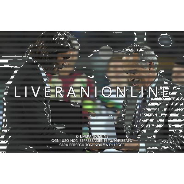 Qualificazioni ai Campionati Europei UEFA EURO 2012 Gruppo C Pescara - 11.10.2011 Italia-Irlanda del Nord Nella Foto:Paolo Maldini-Giancarlo Abete /Ph.Vitez-Ag. Aldo Liverani