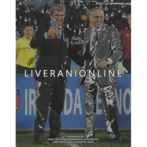 Qualificazioni ai Campionati Europei UEFA EURO 2012 Gruppo C Pescara - 11.10.2011 Italia-Irlanda del Nord Nella Foto:Dino Zoff-Giancarlo Abete /Ph.Vitez-Ag. Aldo Liverani