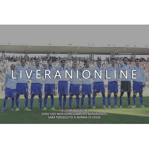 Rieti - 11/10/2011 - Stadio Centro dâ€™Italia-Manlio Scopigno - Qualificazioni Europeo Under 21 - Italia vs Turchia - nella foto: Gli azzuri durante l\'inno nazionale Â© Fabrizio Corradetti - Ag. Aldo Liverani sas