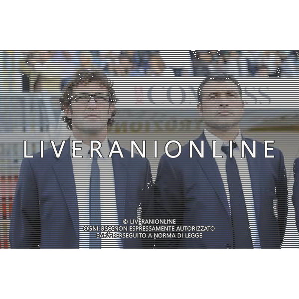 Rieti - 11/10/2011 - Stadio Centro dâ€™Italia-Manlio Scopigno - Qualificazioni Europeo Under 21 - Italia vs Turchia - nella foto: Ciro Ferrara ed Angelo Peruzzi Â© Fabrizio Corradetti - Ag. Aldo Liverani sas