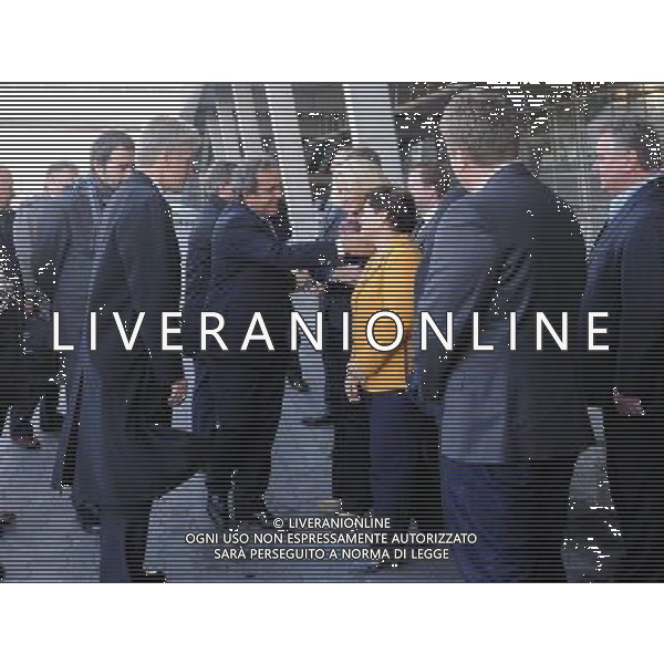 12.10.2011 POZNAN STADION MIEJSKI. PILKA NOZNA BRIEFING PRASOWY Z PREZYDENTEM UEFA MICHAELEM PLATINI (PRESS CONFERENCE WITH THE PRESIDENT OF UEFA MICHAEL PLATINI) NZ/ W SRODKU MICHAEL PLATINI FOT. JAKUB KACZMARCZYK / PRESSFOCUS NEWSPIXPL --- Newspix.pl /ag aldo liverani/ - ITALY ONLY -12/10/2011 VISITA E CONFERENZA STAMPA DEL PRESIDENTE DELLA UEFA Michael Platini *** Local Caption *** .