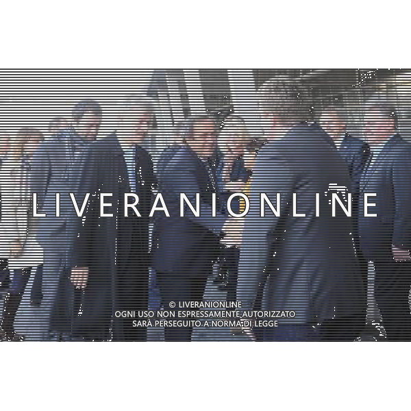 12.10.2011 POZNAN STADION MIEJSKI. PILKA NOZNA BRIEFING PRASOWY Z PREZYDENTEM UEFA MICHAELEM PLATINI (PRESS CONFERENCE WITH THE PRESIDENT OF UEFA MICHAEL PLATINI) NZ/ W SRODKU MICHAEL PLATINI FOT. JAKUB KACZMARCZYK / PRESSFOCUS NEWSPIXPL --- Newspix.pl /ag aldo liverani/ - ITALY ONLY -12/10/2011 VISITA E CONFERENZA STAMPA DEL PRESIDENTE DELLA UEFA Michael Platini *** Local Caption *** .