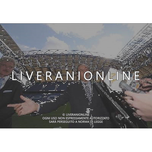 12.10.2011 POZNAN STADION MIEJSKI. PILKA NOZNA BRIEFING PRASOWY Z PREZYDENTEM UEFA MICHAELEM PLATINI (PRESS CONFERENCE WITH THE PRESIDENT OF UEFA MICHAEL PLATINI) NZ/ MICHAEL PLATINI FOT. JAKUB KACZMARCZYK / PRESSFOCUS NEWSPIXPL --- Newspix.pl /ag aldo liverani/ - ITALY ONLY -12/10/2011 VISITA E CONFERENZA STAMPA DEL PRESIDENTE DELLA UEFA Michael Platini *** Local Caption *** .