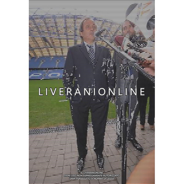 12.10.2011 POZNAN STADION MIEJSKI. PILKA NOZNA BRIEFING PRASOWY Z PREZYDENTEM UEFA MICHAELEM PLATINI (PRESS CONFERENCE WITH THE PRESIDENT OF UEFA MICHAEL PLATINI) NZ/ MICHAEL PLATINI FOT. JAKUB KACZMARCZYK / PRESSFOCUS NEWSPIXPL --- Newspix.pl /ag aldo liverani/ - ITALY ONLY -12/10/2011 VISITA E CONFERENZA STAMPA DEL PRESIDENTE DELLA UEFA Michael Platini *** Local Caption *** .