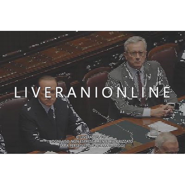 Roma - 13/10/2011 - Montecitorio - Comunicazioni del Presidente del Consiglio Silvio Berlusconi alla Camera - nella foto: Silvio Berlusconi e giulio tremonti ©Fabrizio Corradetti - Ag. Aldo Liverani sas