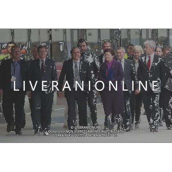 12.10.2011 WARSZAWA ULICA WYBRZEZE KOSCIUSZKOWSKIE STADION NARODOWY ARENA MISTRZOSTW UEFA EURO 2012 OFICJALNA WIZYTA PREZYDENTA UEFA MICHELA PLATINI W POLSCE WIZYTACJA STADIONU NZ. RAFAL KNERA (L) ADAM GIERSZ (2L) MICHEL PLATINI (C) HANNA GRONKIEWICZ WALZ (3P) ADAM OLKOWICZ (2P) ( POLAND SPORT FOOTBALL ) FOTO LUKASZ GROCHALA/CYFRASPORT/NEWSPIX.PL --- Newspix.pl AG ALDO LIVERANI S A S ONLY ITALY *** Local Caption *** www.newspix.pl mail us: info@newspix.pl call us: 0048 022 23 22 222 --- Polish Picture Agency by Ringier Axel Springer Poland