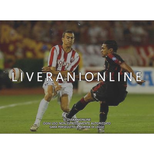 BELGRADO INTERNATIONAL FOOTBALL 22/08/2006 CHAMPIONS LEAGUE 2006-2007 STELLA ROSSA _ AC MILAN A.C. 1-2 NELLA FOTO SERGINHO _ BOSKO JANKOVIC PH GIAVELLI/AG. ALDO LIVERANI 