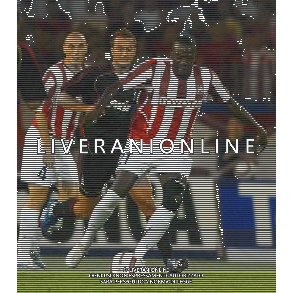 BELGRADO INTERNATIONAL FOOTBALL 22/08/2006 CHAMPIONS LEAGUE 2006-2007 STELLA ROSSA _ AC MILAN A.C. 1-2 NELLA FOTO IBRAHIM GUEYE-GILARDINO ALBERTO PH GIAVELLI/AG. ALDO LIVERANI 