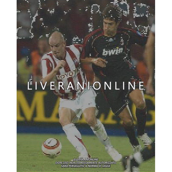BELGRADO INTERNATIONAL FOOTBALL 22/08/2006 CHAMPIONS LEAGUE 2006-2007 STELLA ROSSA _ AC MILAN A.C. 1-2 NELLA FOTO DUSAN DJOKIC-KAKA PH GIAVELLI/AG. ALDO LIVERANI 