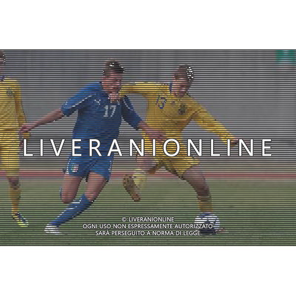 ROSA\' (VI) - Stadio della Padania \' Toni Zen\' CALCIO: Under 18 - Amichevole - Italia vs Ucraina. nella foto: BERNARDESCHI - LUCHIN © Paola Garbuio - Ag. Aldo Liverani sas 
