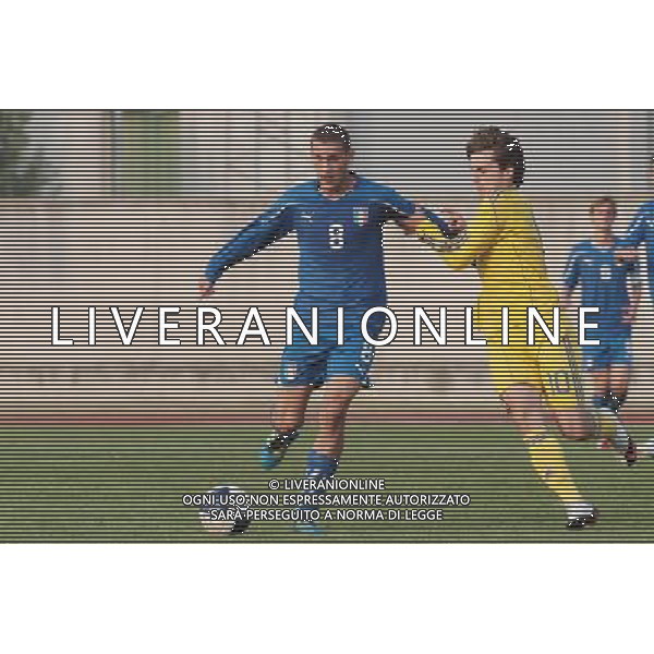 ROSA\' (VI) - Stadio della Padania \' Toni Zen\' CALCIO: Under 18 - Amichevole - Italia vs Ucraina. nella foto: LUPERINI - ANDRIIVSKII © Paola Garbuio - Ag. Aldo Liverani sas 