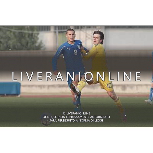 ROSA\' (VI) - Stadio della Padania \' Toni Zen\' CALCIO: Under 18 - Amichevole - Italia vs Ucraina. nella foto: LUPERINI - ANDRIIVSKII © Paola Garbuio - Ag. Aldo Liverani sas 