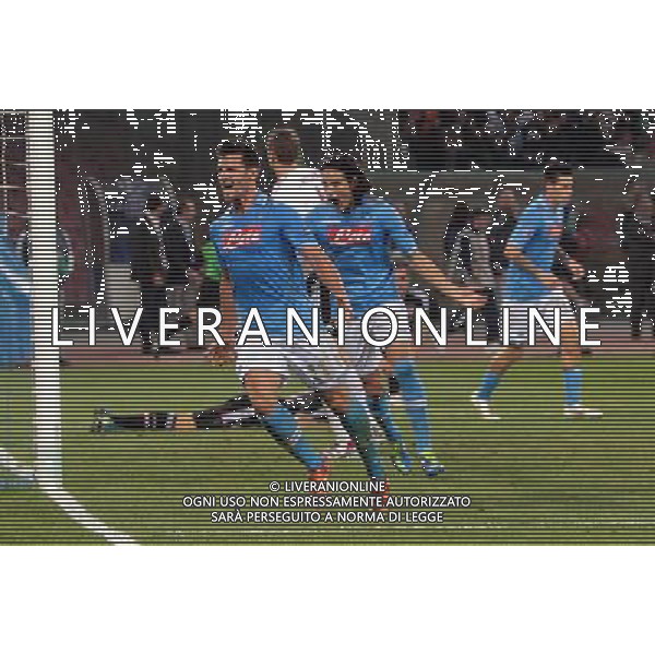 NAPOLI - BAYERN MONACO CHAMPIONS LEAGUE 18/10/2011 NELLA FOTO: ESULTANZA DOPO IL GOL DI CHRISTIAN MAGGIO ©MOSCA/ AGENZIA ALDO LIVERANI SAS