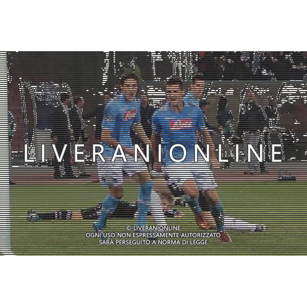 NAPOLI - BAYERN MONACO CHAMPIONS LEAGUE 18/10/2011 NELLA FOTO: ESULTANZA DOPO IL GOL DI CHRISTIAN MAGGIO ©MOSCA/ AGENZIA ALDO LIVERANI SAS