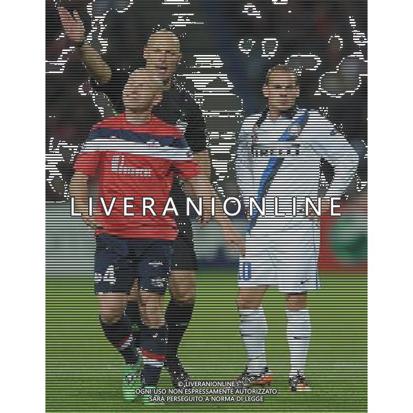 UEFA Champions League 2011/2012 Gruppo B Lile (Francia) - 18.10.2011 Lille-Inter Nella Foto:Wesley Sneijder-Howard Webb /Ph.Vitez-Ag. Aldo Liverani