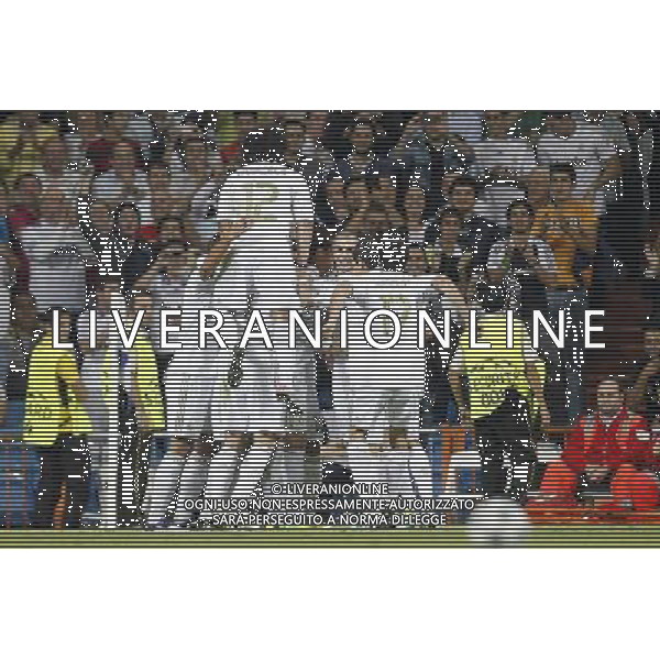 Real Madrid\'s Karim Benzema goal during Champions League match on october 18th, 2011 Photo: Cesar Cebolla / ALFAQUI CHAMPIONS LEAGUE REAL MADRID LIONE AGENZIA ALDO LIVERANI ITALY ONLY