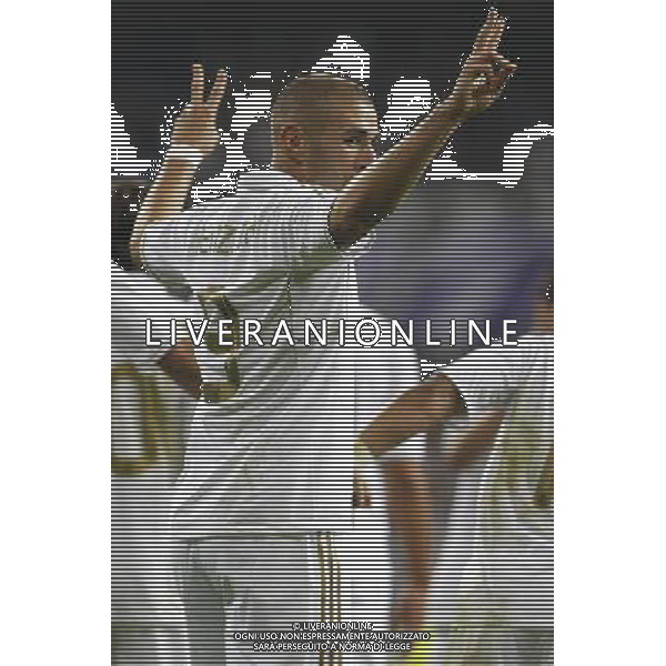 Real Madrid\'s Karim Benzema goal during Champions League match on october 18th, 2011 Photo: Cesar Cebolla / ALFAQUI CHAMPIONS LEAGUE REAL MADRID LIONE AGENZIA ALDO LIVERANI ITALY ONLY