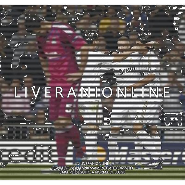 Real Madrid\'s Sami Khedira goal during Champions League match on october 18th, 2011 Photo: Cesar Cebolla / ALFAQUI CHAMPIONS LEAGUE REAL MADRID LIONE AGENZIA ALDO LIVERANI ITALY ONLY