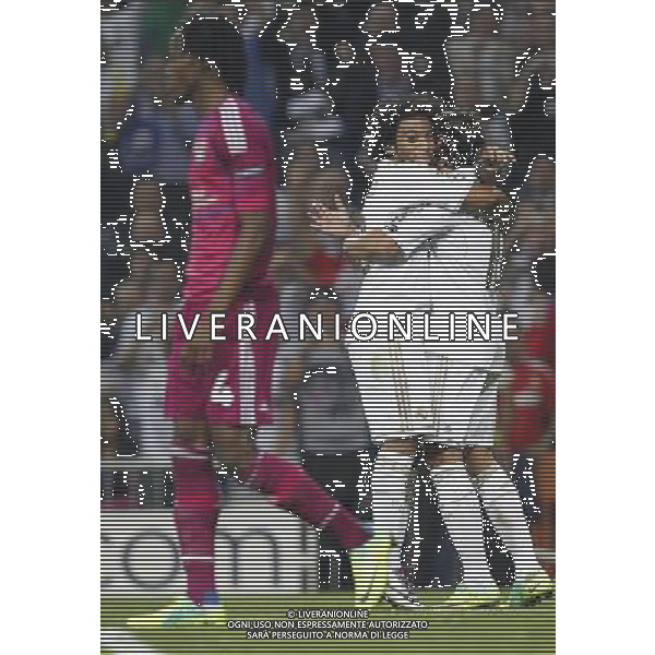 Real Madrid\'s Marcelo and Mesut Ozil celebrating goal during Champions League match on october 18th, 2011 Photo: Cesar Cebolla / ALFAQUI CHAMPIONS LEAGUE REAL MADRID LIONE AGENZIA ALDO LIVERANI ITALY ONLY