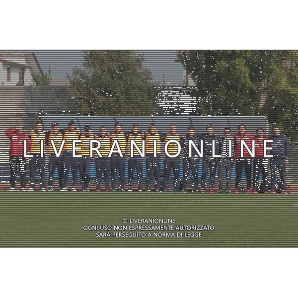 ROSA\' (VI) 18/10/2011 UNDER 18 NATIONAL TEAM ITALY-UKRAINE NELLA FOTO:LA PANCHINA DELL\'ITALIA DURANTE L\'INNO FOTO PAOLA GARBUIO/AG.ALDO LIVERANI