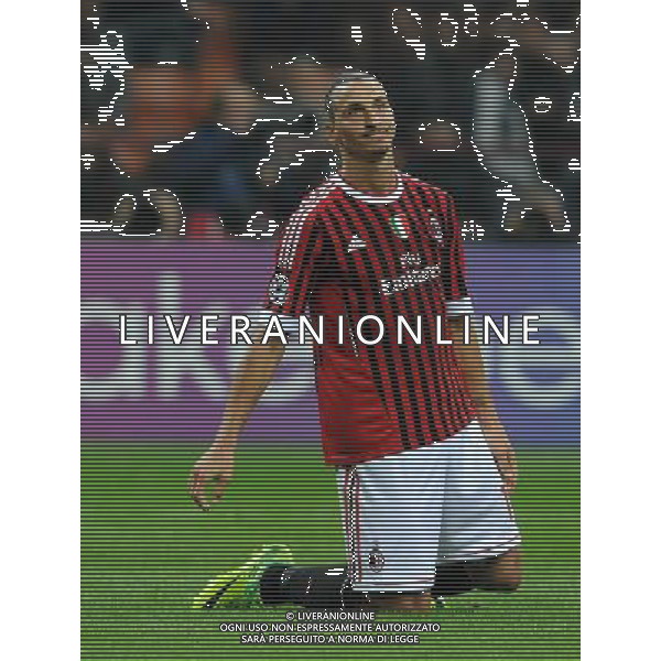 UEFA Champions League 2011/2012 Gruppo H Milano - 19.10.2011 Milan-Bate Borisov Nella Foto:ibrahimovic zlatan in ginocchio /Ph.Vitez-Ag. Aldo Liverani