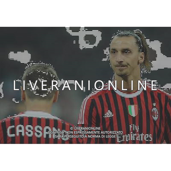 UEFA Champions League 2011/2012 Gruppo H Milano - 19.10.2011 Milan-Bate Borisov Nella Foto:Zlatan Ibrahimovic-Antonio Cassano /Ph.Vitez-Ag. Aldo Liverani