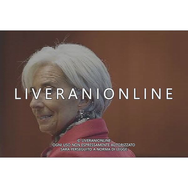 IMF Managing Director Christine Lagarde during a meeting of eurozone finance ministers in Brussels, Belgium on 2011-10-21 The chairman of the eurogroup of finance ministers says the delay to a debt crisis creates a \'disastrous\' image of the eurozone to the outside world. Jean-Claude Juncker, who is also the prime minister of Luxembourg, added that it\'s not necessarily just France and Germany that have differences of opinion on how to tackle the crisis. by Wiktor Dabkowski - Photoshot - Ag. Aldo Liverani sas ITALY ONLY BRUXELLES - MEETING DEI MINISTRI DELLE FINANZE DELLA ZONA EURO