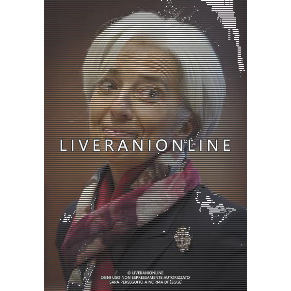 IMF Managing Director Christine Lagarde during a meeting of eurozone finance ministers in Brussels, Belgium on 2011-10-21 The chairman of the eurogroup of finance ministers says the delay to a debt crisis creates a \'disastrous\' image of the eurozone to the outside world. Jean-Claude Juncker, who is also the prime minister of Luxembourg, added that it\'s not necessarily just France and Germany that have differences of opinion on how to tackle the crisis. by Wiktor Dabkowski - Photoshot - Ag. Aldo Liverani sas ITALY ONLY BRUXELLES - MEETING DEI MINISTRI DELLE FINANZE DELLA ZONA EURO