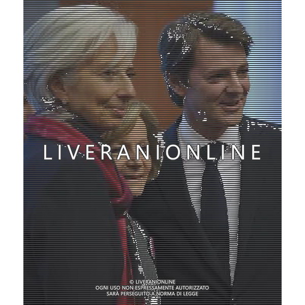 (L-R) IMF Managing Director Christine Lagarde , Spanish finance Minister Elena Salgado and French Finance minister, Francois Baroin during a meeting of eurozone finance ministers in Brussels, Belgium on 2011-10-21 The chairman of the eurogroup of finance ministers says the delay to a debt crisis creates a \'disastrous\' image of the eurozone to the outside world. Jean-Claude Juncker, who is also the prime minister of Luxembourg, added that it\'s not necessarily just France and Germany that have differences of opinion on how to tackle the crisis. by Wiktor Dabkowski - Photoshot - Ag. Aldo Liverani sas ITALY ONLY BRUXELLES - MEETING DEI MINISTRI DELLE FINANZE DELLA ZONA EURO