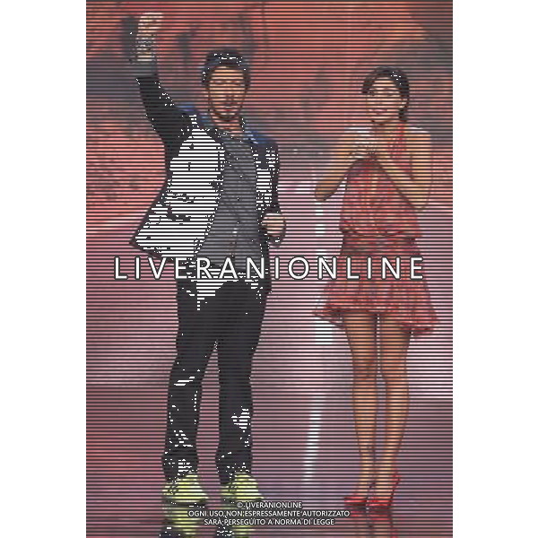 COLOGNO M.se TRASMISSIONE TV COLORADO CAFE\' NELLA FOTO belen rodriguez paolo ruffini PH.FIOCHI/ALDO LIVERANI SAS