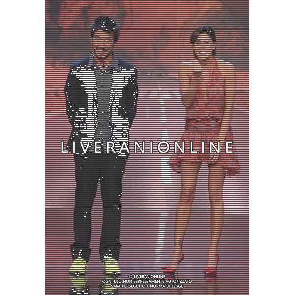 COLOGNO M.se TRASMISSIONE TV COLORADO CAFE\' NELLA FOTO belen rodriguez paolo ruffini PH.FIOCHI/ALDO LIVERANI SAS