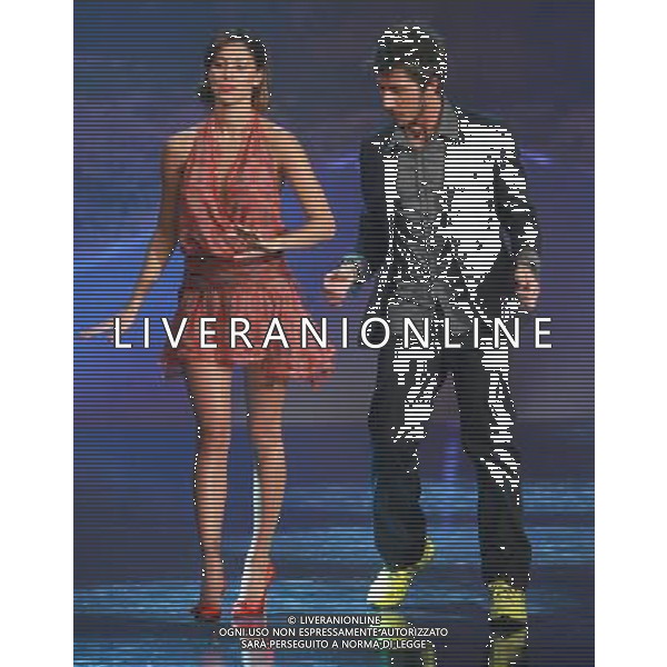 COLOGNO M.se TRASMISSIONE TV COLORADO CAFE\' NELLA FOTO belen rodriguez paolo ruffini PH.FIOCHI/ALDO LIVERANI SAS