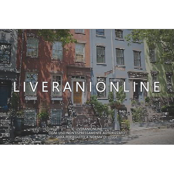 Brownstones on Joralemon Street in the Brooklyn Heights neighborhood of Brooklyn in New York on Monday, May 30, 2011. new york city - situazioni ©photoshot/AG ALDO LIVERANI SAS ITALY ONLY