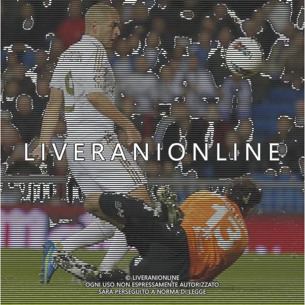 Real Madrid\'s Karim Benzema goal during Spanish League match on october 26thh, 2011 Photo: Cid-Fuentes / Cebolla / ALFAQUI AG ALDO LIVERANI S A S ONLY ITALY